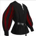 Retro Color Matching Lace Up Collar Shirt Clothing