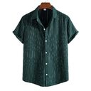 Casual Striped Short-sleeved Shirt For Men