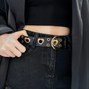 Sexy Punk Style Metal Air Eye Belt