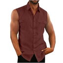 European And American Men's Shirt Double Pocket Cotton