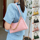 Fashion Stone Texture Shoulder Bag With Chain Women's