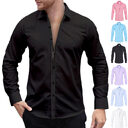 Long Sleeve Zipper Shirt With Button Design Fashion