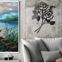 Metal Rose Art Wall Decorations Iron Hanging