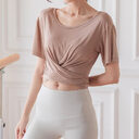 Yoga Clothing Women's Comfortable Round Neck Fitness Short