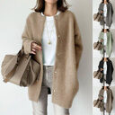Ins Single Breasted Cardigans Fashion Solid Color Knitted