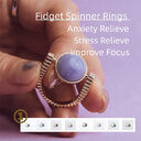 Original Fidget Spinner Rings Natural Stone Replaceable Spinners