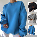 Loose Sweater Women's Casual Round Neck Pullover Tops