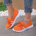 Casual Lace-up Mesh Shoes Preppy Flats Walking Running