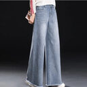 Raw Hem Wide Legs Jeans For Women Baggy