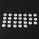 Stainless Steel Circular Plate English Letters Small Pendant