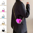 Mini Love-shape Pearls Handbag Fashion Cute Chain Lipstick