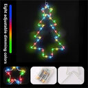Wrought Iron Christmas Tree Shaped Lantern Festival LED