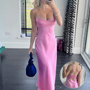 Women Camis Satin Long Dresses Elegant Sleeveless Slip