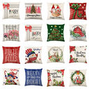 Christmas Decorations Pillow Covers Sofa Square Throw Cases