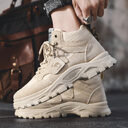 Fall Winter Men High Top Boots Thick Bottom