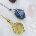 Fashion Jewelry Medium Natural Crystal Mesh Bag Bamboo