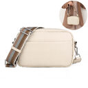 Solid Color Messenger Bag Women's Wide Shoulder Strap