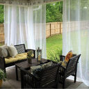 Outdoor Shading Door Curtain Waterproof Pavilion Balcony White