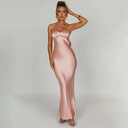 Hanging Neck Sexy Open Back Slim Fit Wrapped