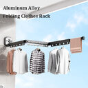 Suction Cup Folding Clothes Hanger Indoor Home Balcony