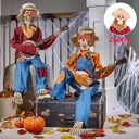 Halloween Luminous Skull Skeleton Decoration Guitarist Skeletons