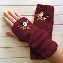 Women's Open Finger Gloves Knitted Warm Half