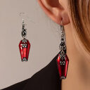 Halloween Earrings Ins Style Red Bat Spider Retro