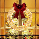 Christmas Garland 50CM Luminous LED Warm Light Metal