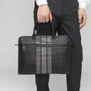 Stitching Woven Business Casual Briefcase Men's Shoulder Crossbody