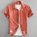 Casual Loose Lapels Outer Wear Half Sleeve Top