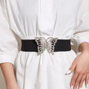 Fashion Women's Butterfly Belt Elastic Buckle Waist Seal