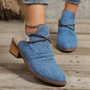 Women's Retro Boots Fashion Leopard Print Shoes Pointed