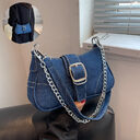 Denim Shoulder Bags Women's Fashion Chains Handbag Crossbody