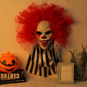 Halloween Horror Clown Wreath Door Hanging Decoration Wall