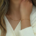 Clavicle Chain Stainless Steel Plated 18K Water Wave
