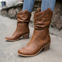 Vintage Western Cowboy Boots For Women Square Heels