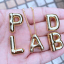 Glossy Letters Copper Pendant Necklace