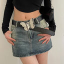 Women's Metal Large Butterfly Belt Simple Vintage Sweet