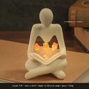 Nordic Abstract Thinker Statue Lights Creative Reader Tulip