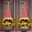 Glowing Christmas Wreath Upside Down Tree Stripes