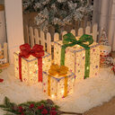 Lighted Up Outdoor Christmas Decorations Luminous Gift Box