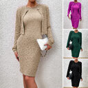 Women's Stylish Temperament Long Sleeves Top Round Neck