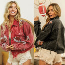 Fashion Corduroy Jacket Rugby Print Baseball Autumn