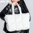 Soft Down Handbag Woman Cotton Dress Bags Filled
