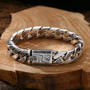 925 Sterling Silver Bracelet Tangcao Pattern Cuban Men