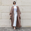 Muslim Women's Wear Modest Modern Fashion Turkish Striped