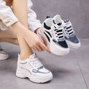 Height Increasing Insole Dad Shoes Mesh Casual Sneakers