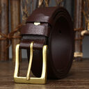 Men's Leather Pin Buckle First Layer Cowhide Simple