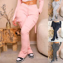 Cargo Pants With Pockets High Waist Drawstring Wide