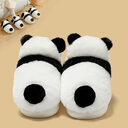 Cute Panda Shoes Winter Plush Slippers Women Warm